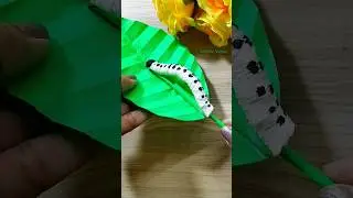 Caterpillar Craft | Leaf art #artisticverse #caterpillar #craft #papercraft #papercaterpillar #diy
