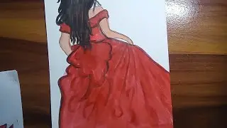 How to draw beautiful girl backside girl painting | girl drawing steps | easydrawing #artistsupriya 