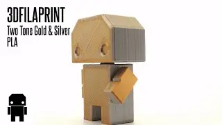 575 3DFILAPRINT Two Tone Gold & Silver PLA | 3D printed sample | #FilaMODE