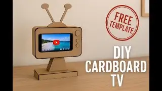 DIY Retro TV Phone Stand | Cardboard Craft with Free Template! 📺📱