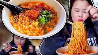 JAPANESE RAMEN NOODLE MUKBANG 먹방 EATING SHOW!