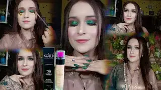 Wedding  Session Makeup Look  || Green Intense Eye Tutorial|| Emeli Foundation review