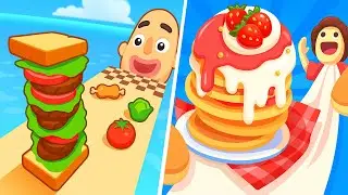 Sandwich Runner VS Pancake Run - All Levels (IOS, Android) EP249