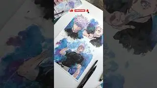 Drawing' Gojo satoru 🔥🤩, from jujutsu kaisen upcoming season 😳✨ #anime #animedrawing