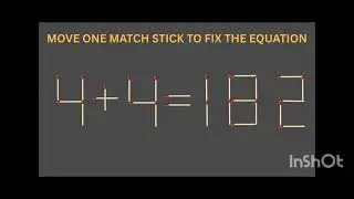 🧩 Matchstick Trick Revealed | &ldquo;Mind-Blowing Matchstick Puzzle.mind mending brain teaser 