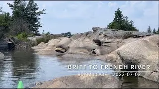 Sea Kayaking to French River, Georgian Bay