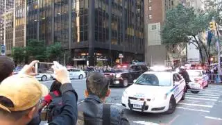 President Barack Obama's motorcade traveling through midtown Manhattan 6/8/16