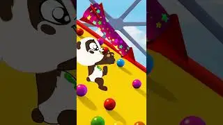 Giant Slide Funny Song - #nurseryrhymes #kidssongs #shorts