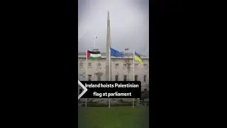 Ireland hoists Palestinian flag at parliament