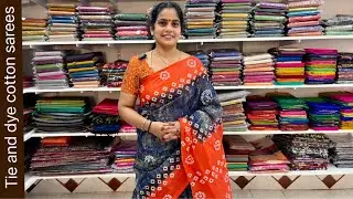 Deepavali collection |Tie and dye cotton sarees | Apavaranam| 27 October 2023