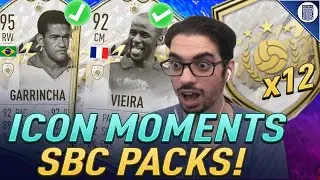 WTF DID I JUST SEE?!😱 x12 GUARANTEED ICON MOMENTS SBC PACKS! - FIFA 22 ULTIMATE TEAM