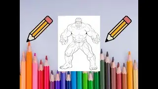 Let's Color HULK!Cartoons for Kids,Groovy the Martian,Let's Learn How to  Paint Halk