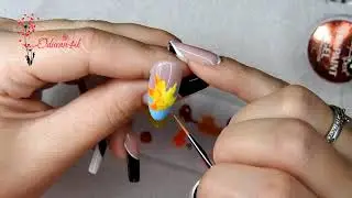 Быстрый дизайн гель-лаками на тему осени/Quick design made with gel polish on the theme of autumn
