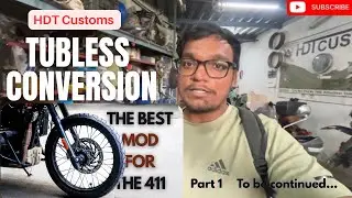 TUBELESS CONVERSION ON STOCK RIMS | by HDT CUSTOMS | 100% Success Himalayan 411 | part 1 #youtube 