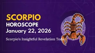 Daily SCORPIO Horoscope (January 22, 2026) ♏️ 🌟 Scorpio's Insightful Revelation Today