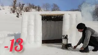 Сделали шале из снега Sdelali shale iz snega