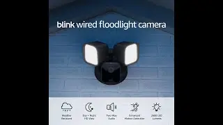 Blink Wired Floodlight Camera - 2600 Lumen, 1080p HD Outdoor Security, Siren, Alexa