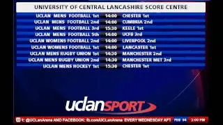 UCLan Score Centre - FIXTURES - 04 February 2015