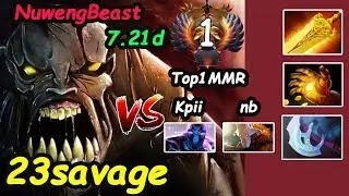 23savage - [Lifestealer] NuwengBeastMODE Top1 MMR vs  Kpii Ninjaboogie Dota 2 7.21d pro Gameplay