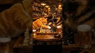 Master Max cheats at chess 🤯 #cat #funny #dog #animals #comedy