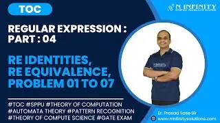 TOC | Session 28 | Regular Expression Identities, Regular Expression Equivalence, Problem 01 to 07