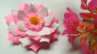 Beautiful craft flower simple design home decoration wall hanging paper flowers 