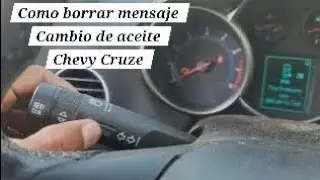 Как убрать сообщение о необходимости замены масла в автомобиле Chevy Cruze 2014 года выпуска (ско...