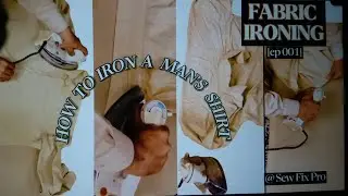 How to iron a men's band collar cotton shirt