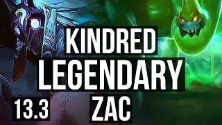 KINDRED vs ZAC (JNG) | 10/0/3, 65% winrate, Legendary | EUW Master | 13.3