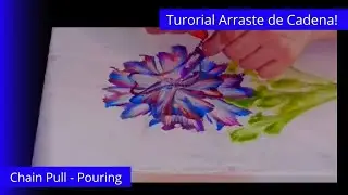 Crea con una CADENA, SIN límites 💢 Técnica de ARRASTRE con CADENA 💫 Acrílico Fluido