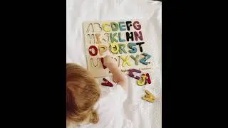 Wooden Alphabet Letters Abc Puzzle Gift for Kids Montessori Toys