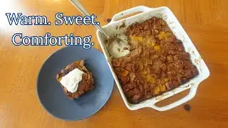 Cozy Pumpkin Pie Spice Bread Pudding (Vegan + GF)