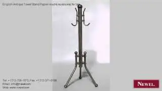 English Antique Towel Stand Papier-mach&eacute; Accessories for