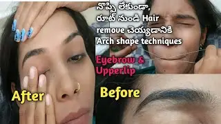 Arch shape Eyebrow నొప్పి లేకుండా, రూట్ నుండి జుట్టు తొలగించే టెక్నిక్, 40no. threadతో eyebrow Shape