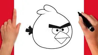 How to DRAW RED ANGRY BIRD