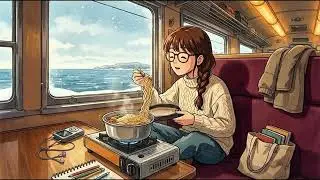 A Quiet Winter Holiday on the Train | Snowy Views, Warm Tea, and Gentle Thoughts ❄️🚆