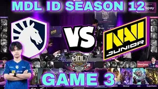 GUGUN DIACAK ACAK PHARSA! NAVI JUNIOR VS TEAM LIQUID ACADEMY GAME 3 MDL ID S12