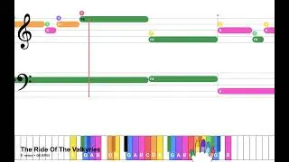 The Ride Of The Valkyries (E)– Super Easy Piano with Lyrics and Chords