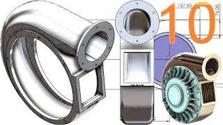 10-Project 50| Tesla Turbine (Turbo Pump) |SolidWorks Tutorial: stator -casing