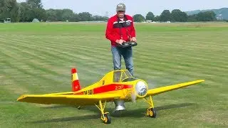 HUGE RC SCALE MODEL LET Z-37 ČMELÁK IN DETAIL AND DEMO FLIGHT!! * RC MODEL AIRPLANE