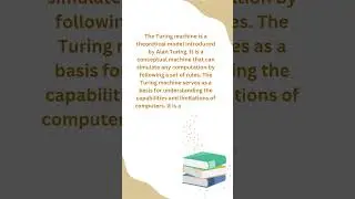 What is the significance of the Turing machine in computer science#youtubeshorts#computerscience#tm