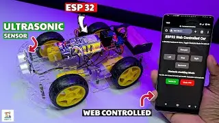 ESP32 Web Controlled Robot Car | Obstacle Avoidance + Speed Control | No App Needed