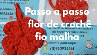 #passoapassoflor. Vânia.pontooque  apresenta: o passo a passo da flor em crochê. Vem ver!