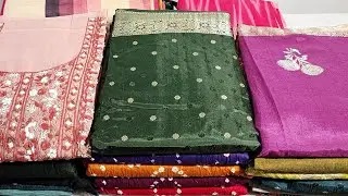 PURE BANARASI SILK PARTY WEAR SET|SUPERNET KOTA WITH LUCKNAWI DUPATTA|PURE BANDHANI SET