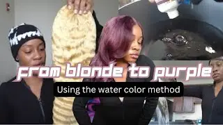 Dying My TEMU Human Hair Wig with BOX DYE! (literally made a new shade of purple)