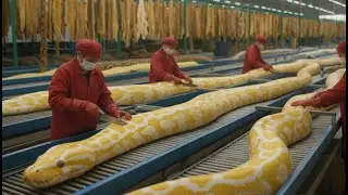 How Golden Python Albino Reticulated Leather Is Made &mdash; From Skin to Luxury Products