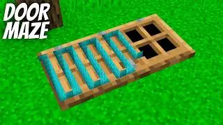 TINY MAZE inside the DOOR in Minecraft ! What's INSIDE the STRANGE DOOR ?