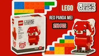 Watch Me! Unbox & Build Lego Brickheadz Red Panda Mei Set| 121 Pieces| Adult Collector