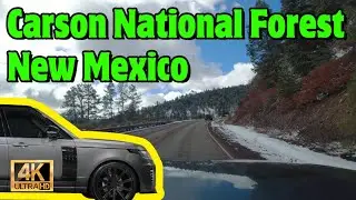 Driving Through Carson National Forest New Mexico
