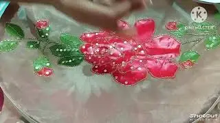 Organza paint dupatta full video 💗💕💗💕